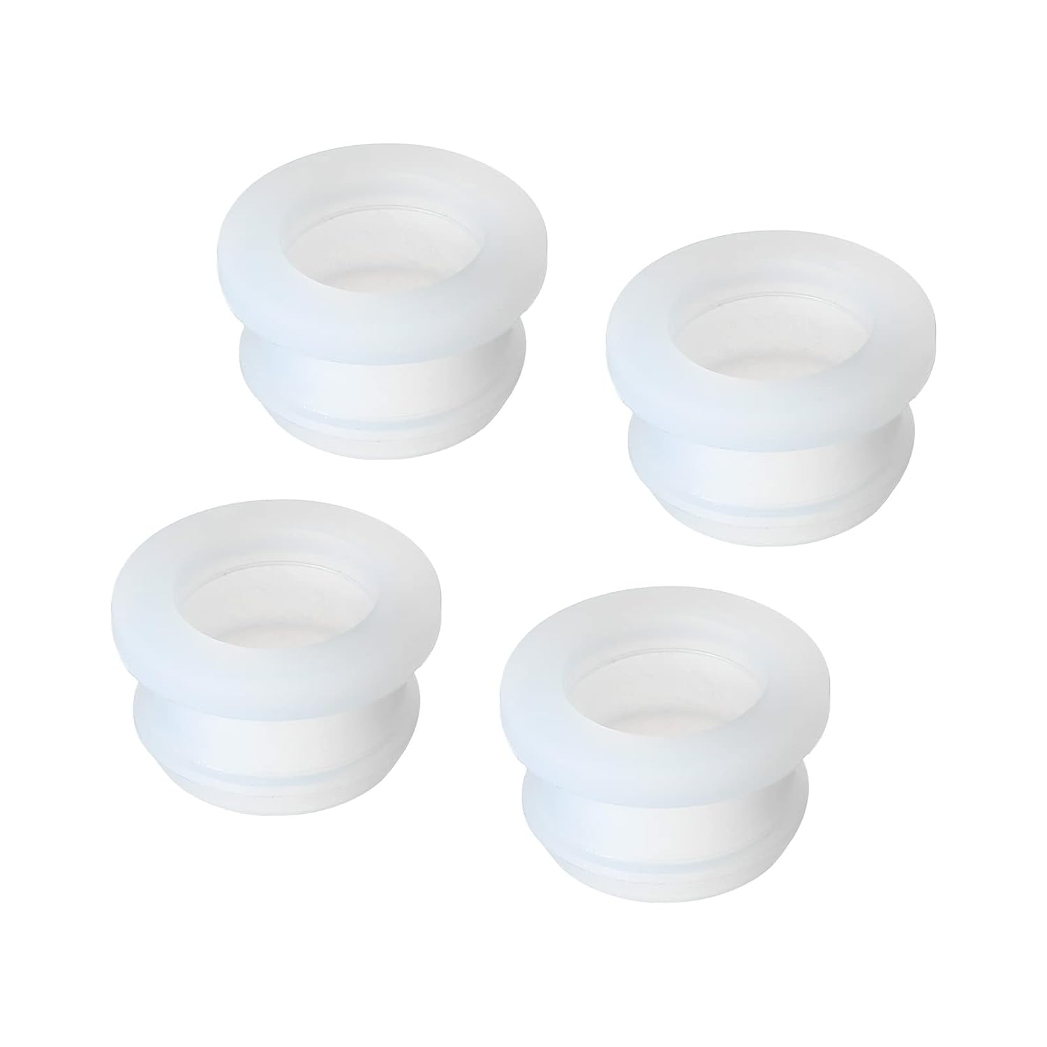MECCANIXITY 4Pcs Snap Rubber Grommet Hole Plug Mount Dia 19mm ID 15mm H 14mm Seal Anti-Scratch for Electrical Box Cable Pipe Transparent
