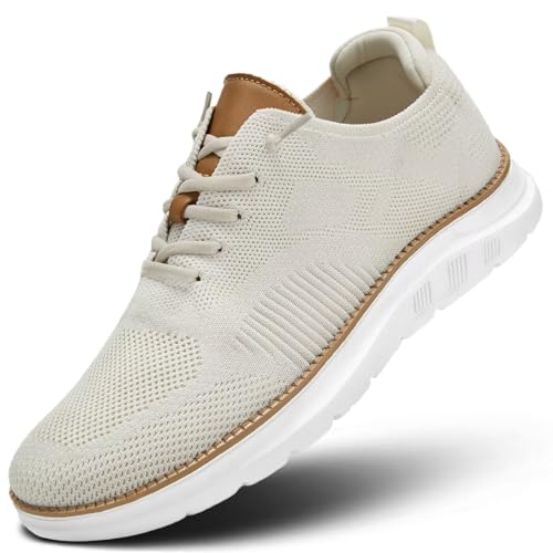 Men's Slip in Oxfords Casual Dress Boat Shoes Fashion Walking Sneakers Mesh Business Work Lightweight Soft Sole