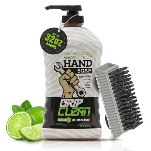 Grip Clean Heavy-Duty Hand Cleaner with Nail Brush