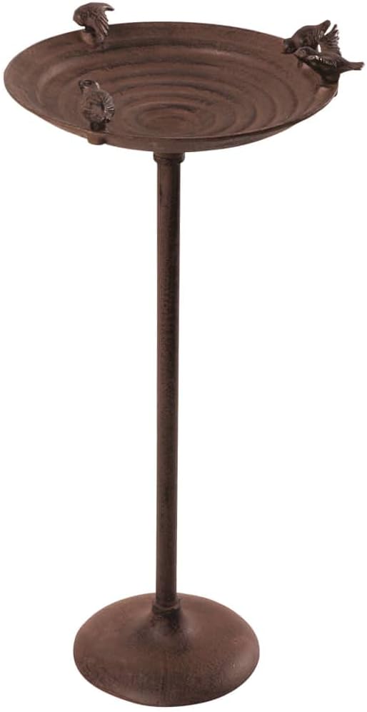 Esschert Design USA FB91 Cast Iron Standing Birdbath