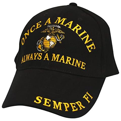 EagleEmblems Marine Cap, Black, Adjustable Cover