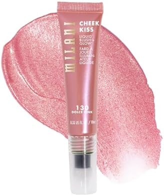 Milani Cheek Kiss Blush + Glow, Liquid Blush and Highlighter - Dolce Pink