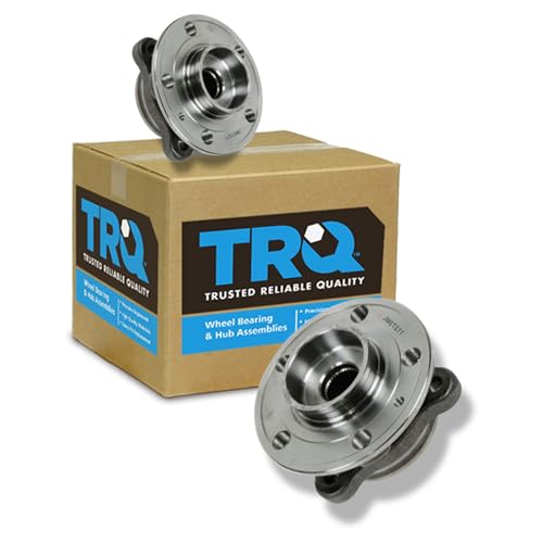 Image of TRQ Front Driver and Passenger Side Wheel Bearing and Hub Assembly Set 2 Piece Compatible with 2003-2006 Volvo XC90 2007 XC90 to Chassis # 367133