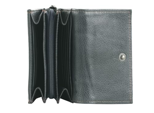 Flap Wallet Dusty Blue en cuir de qualité supérieure - 2