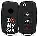 Produktbild kwmobile Autoschlüssel Hülle kompatibel mit VW Skoda Seat 3-Tasten Autoschlüssel - Silikon Schutzhülle Schlüsselhülle Cover I Love My car Weiß Rot Schwarz