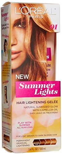L'Oreal Paris Summer Lights Hair Lightening Gelee, Dark Blonde to Light Brown 3.4 oz (Pack of 3)