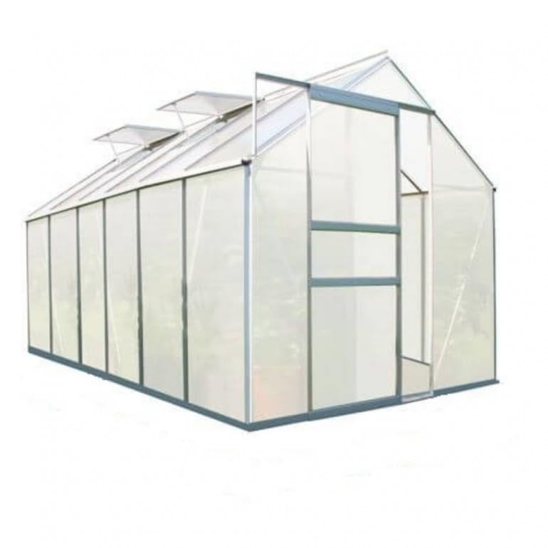 Serre en polycarbonate alvéolaire 6 mm Dresde 190 x 380 cm