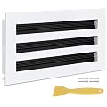 12x6 Modern AC Vent Cover, Decorative White Air Vent (Duct Opening Cutout), All Aluminium Standard Linear Slot Diffuser, Low Noise - Register Grille for Ceiling, Walls & Floors