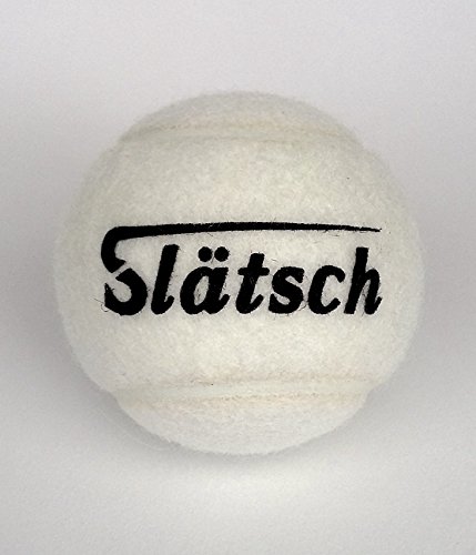 Slätsch Weiße Tennisbälle + vier pro Dose + druckverpackt + Retro + Vintage + Tennisball für alle Spielstaerken - Image 3
