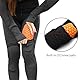 WOSAWE Damen Motorradhose High Waist Cargo Leggings Scrunch Butt Po Lifting Yoga Hosen mit Taschen (Schwarz mit Knieschützer, L)