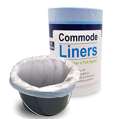 🔥 Hot Deals SaniCare Commode Liners - Pack of 50 Disposable Commode Liners - Fits All Standard Bedside Commodes - Eliminates Odors - Never Clean A Pail Again