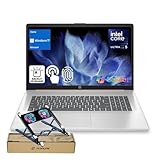 HP 17 Laptop for Business Use, 17.3' Touch, Ultra 5 225U ( i7-1355U) Performance for Multitasking, 16GB DDR5 RAM, 1TB SSD, Fingerprint Reader, Backlit, Win11 Home, Rose, Bundle with PCO Laptop Cooler