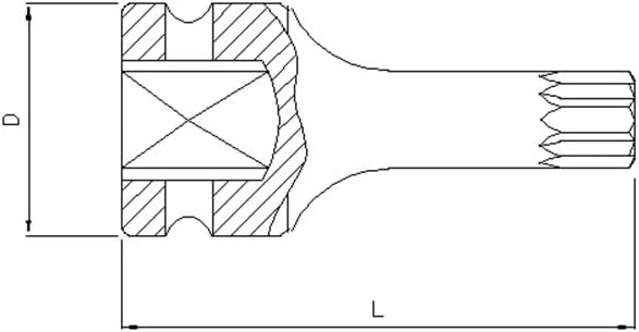 SONIC 86807818 Impact Bit Socket XZN M18, 78 mm, 1/2-inch