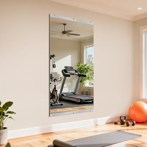 Inbenioso 72''x36'' Exercise Mirror for Home Gym Full Length, Garage Gym Wall Mirror, Large Workout Mirrors Frameless Tempered Glass for Gym, Yoga, Bedroom, Dance Studio, Living Room