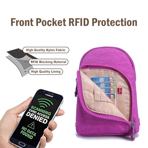 Image of Haytijoe RFID Anti-Theft Sling Bag for Women, Small Crossbody Travel Purse with Locking Zippers, Lightweight Everyday Bag