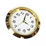 ZGUZMCMK 2X Einbauuhr Als Einsteckuhr Und Basteluhrwerk Kleines Uhrenteil Und Tischuhr mit Schwarzen Arabischen Ziffern für Handwerksprojekte für Den EIN