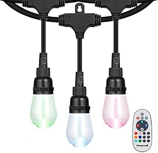 Honeywell Linkable Waterproof LED Indoor Outdoor Color Changing String Light with Remote Control