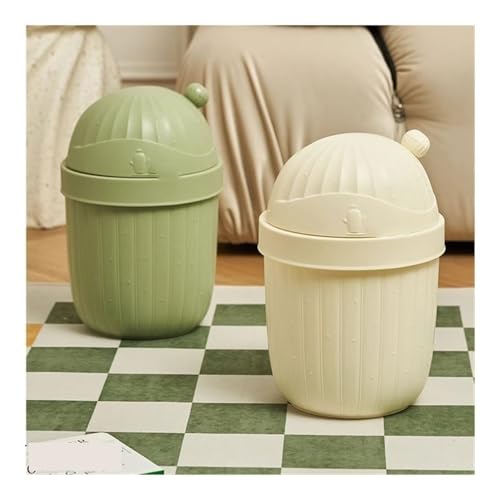 Caneca de basura con tapa Amarilla para baño miniatura 6