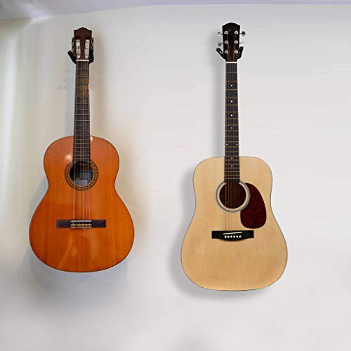 Moreyes Gitarren-Wandhalterung für Akustikgitarre, klassische Gitarre, Bass, E-Gitarre, 2er-Pack