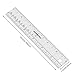 See-Thru Center Finding Clear Ruler 6 Inches with Centering Hole