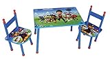 Material: MDF Fun House 712535 pat\' Patrouille Set Tisch mit Zwei Stühlen für Kinder MDF blau 60 x 40 x 44 cm