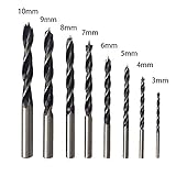 8pcs Brad-Point Drill Bits Kit, Dia 3mm-10mm, Woodworking Drilling Tool.