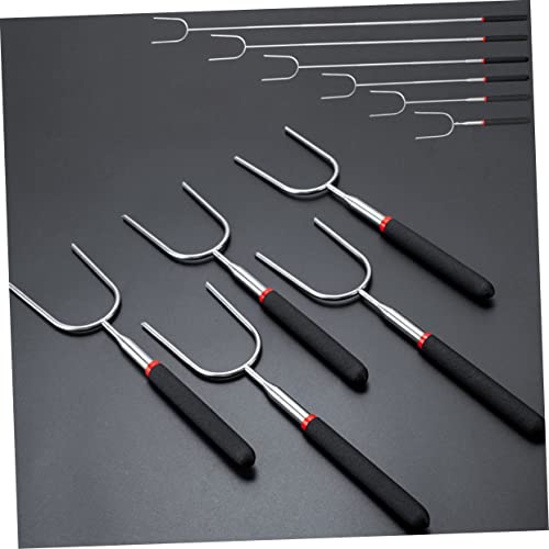 HANABASS 2 Peças De Garfo De Churrasco Telescópico Ao Ar Livre Ferramenta De Churrasco De Aço Inoxid
