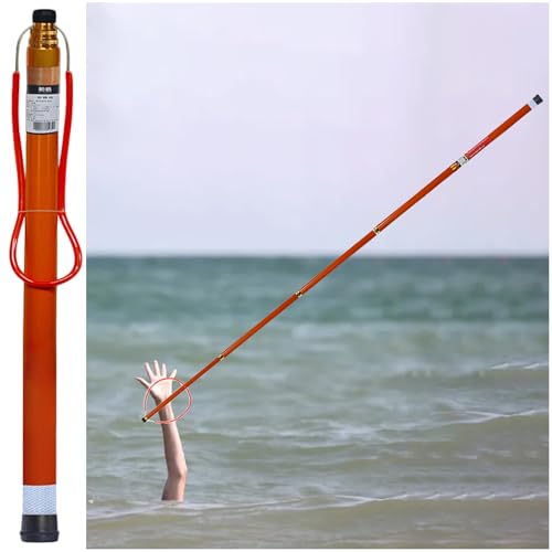 Canne de sauvetage extensible pour piscine de 9,8 m avec crochet de sécurité réglable