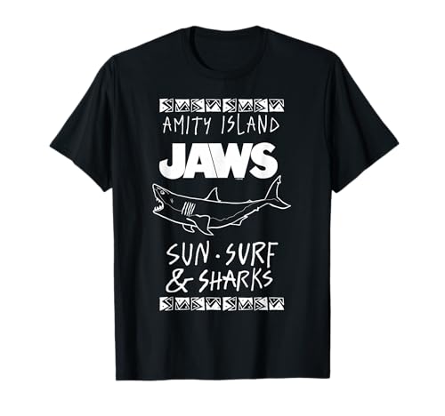 Jaws Amity Island Sun Surf & Sharks T-Shirt