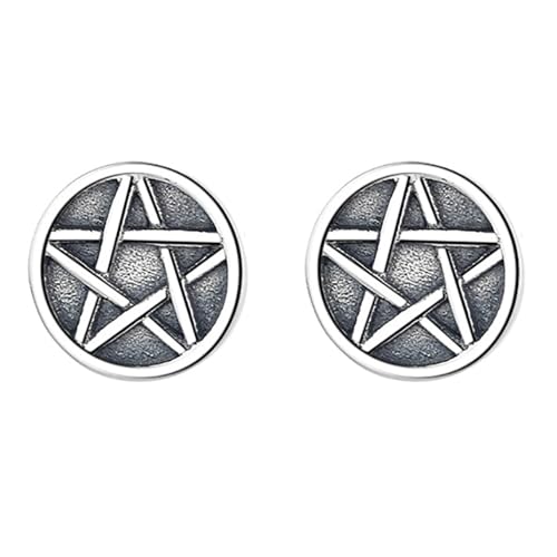 Boucles d'oreilles argent pentacle pour un look hip hop chic au quotidien