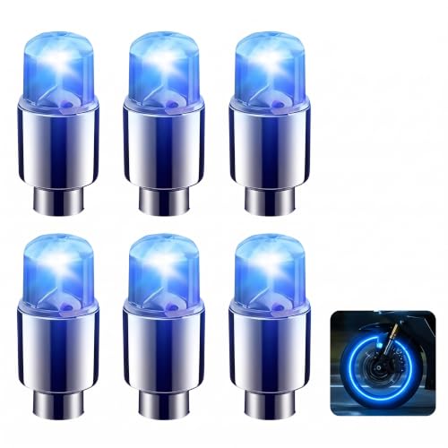Pumruny 6 PCS LED Car Tire Valve Caps, Waterproof Wheel Ligh
