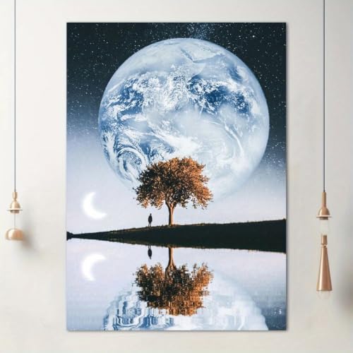 Tableau sur toile pleine lune pour créer un salon apaisant