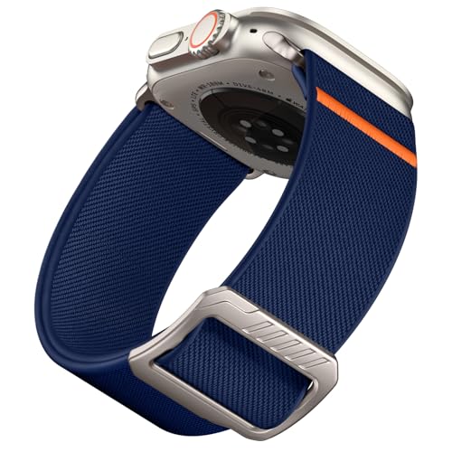 SNBLK Elastic Sport Bands Compatible with Apple Watch Ultra 2 Band/Ultra 3 Band 49mm, Men Stretchy Nylon Solo Loop for iWatch Series 11/10/9/8/7/6/5/4/3/SE 42mm/44mm/45mm/46mm Wide Breathabl