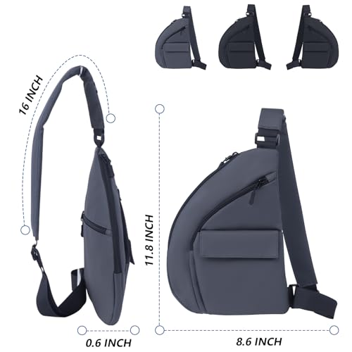 Anti Theft Travel Bag, Crossbody Bags Chest Sling Bag Purses for Women Men Black Right3