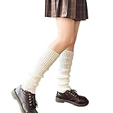 ZQFFB Leg Warmers Kawaii Black White Goth Stacked Leg Warmer of Japanese Style for Women 80s Party Sports Y2k Fashion