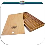 12 Fächer Holzbox KOH-I-NOOR Holzschiebebox für Stifte Pinsel Bleistifte etc. Stiftebox Aufbewahrungsbox Pinselbox Stifteköcher