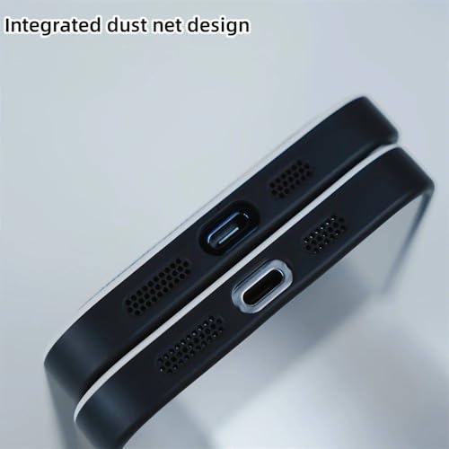Coque iPhone 15 Plus silicone denim noir compatible MagSafe - 4