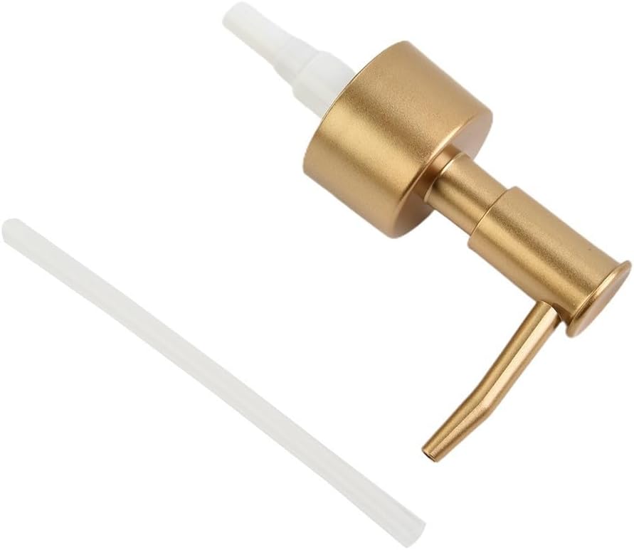Soap Pump Replacement, Soap Dispenser Pump Replacement Standard 28/400 Pump Head, Reusable Replacement Pump for Soap Dispenser(Matte Gold) - Image 4