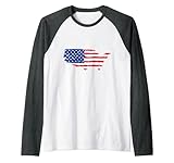 uomo bandiera americana distressed america usa flag maglia con maniche raglan