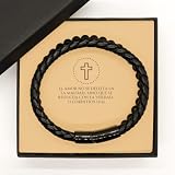 Regalos religiosos para Mujer - El Amor no se deleita en la maldad, sino que se regocija con la verdad (1 Corintios 13:6) - pulsera con cierre deslizante - Pulseras de Piedra