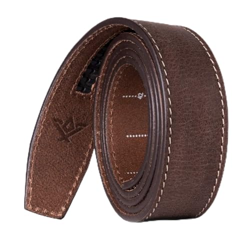 SlideBelts Wide Full Grain Leather Ratchet Belt Strap (1.5