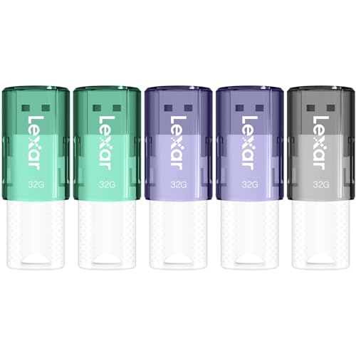 Lexar® JumpDrive® S60 USB 2.0 Flash Drives, 32GB, Assorted, Set Of 5 Drives