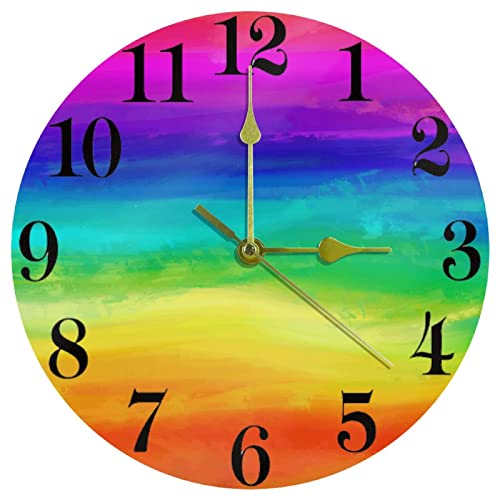 Horloge murale colorée silencieuse 25,4 cm à piles pour école et maison