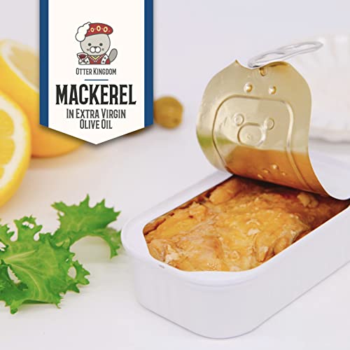 image for Otter Kingdom European Mackerel Fillets in Extra Virgin Olive 4oz(Pack