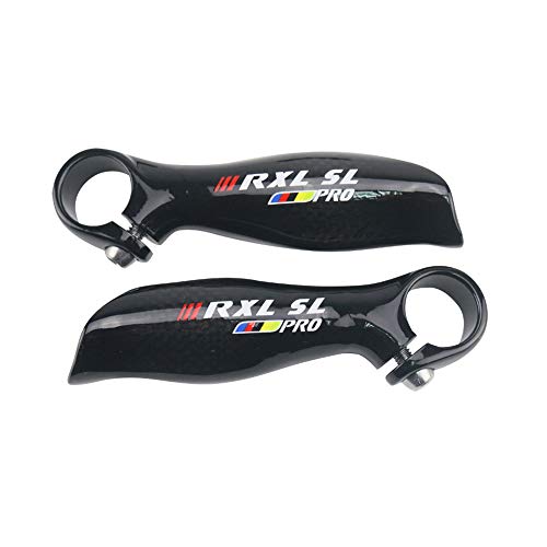 RXL SL Guidon Cornes Bar Fin Vélo Ergonomie Design Vélos De Montagne en Fiber De Carbone Vélo Guidon Cor（3K Brillant Noir