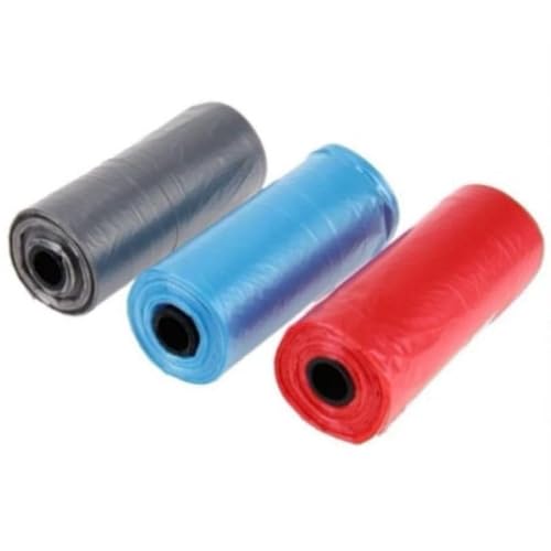 Kit 3 Rolos de 15 Sacos (45 Sacos) Coletor Cata Caca para Animais Domésticos e Cães - Cores Sortidas