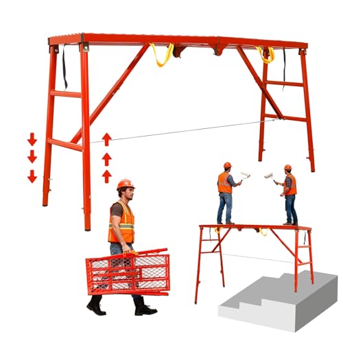 Folding Scaffolding Platform with Adjustable Height
