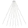 SEGVA Kerstboom LED plaid, kerstboom gooien lichtketting met 8 slingers 280, LED lichtketting voor kerstboom (1,5 m – 1,8 m boom) – warmwit