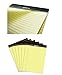 Office Legal Pads Narrow Ruled,Recycled Paper Writing Pads,Stationery,Clipboard(Black) White Note Pads College Ruled Writing Tablets for School,50 Sheets Letter Writing Pad-6 Pack (5 x 8