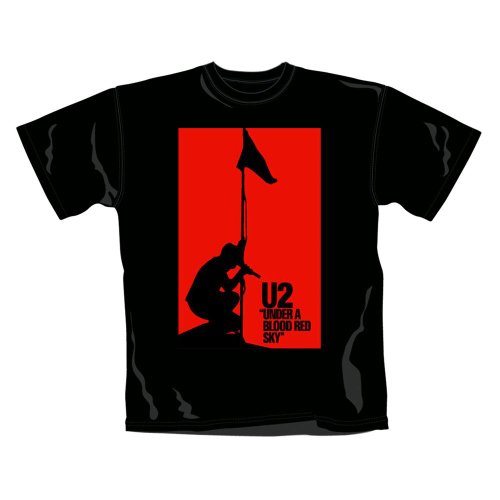 Image of Mens U2 Blood Red Sky Black X-Large